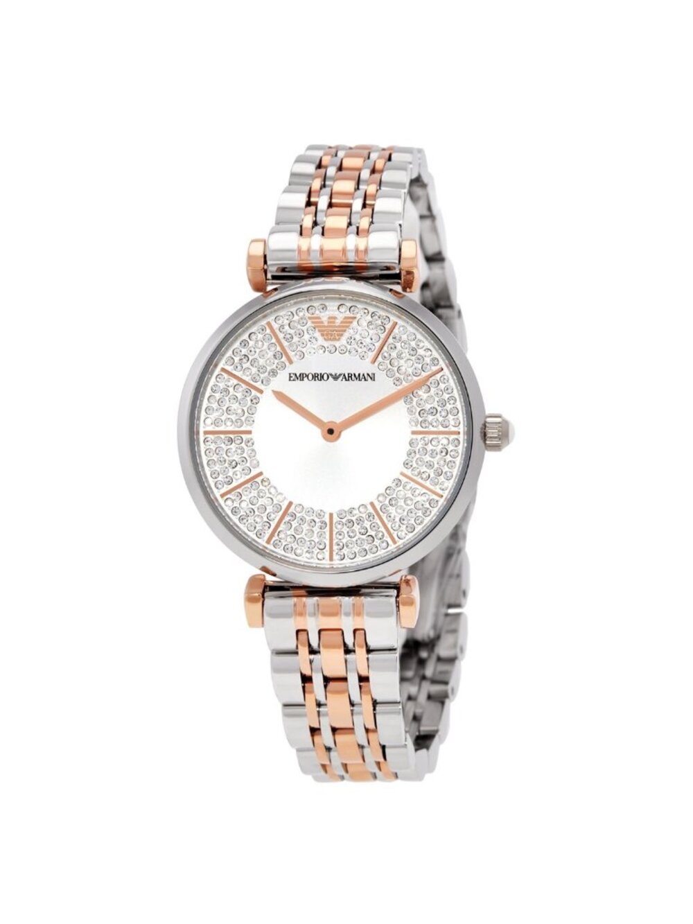 NWT Emporio Armani Quartz Silver Dial Ladies Watch